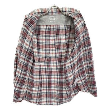Brunello Cucinelli Multicolor Linen 100 Slim Fit Plaid Short Sleeve Button Down — view 3