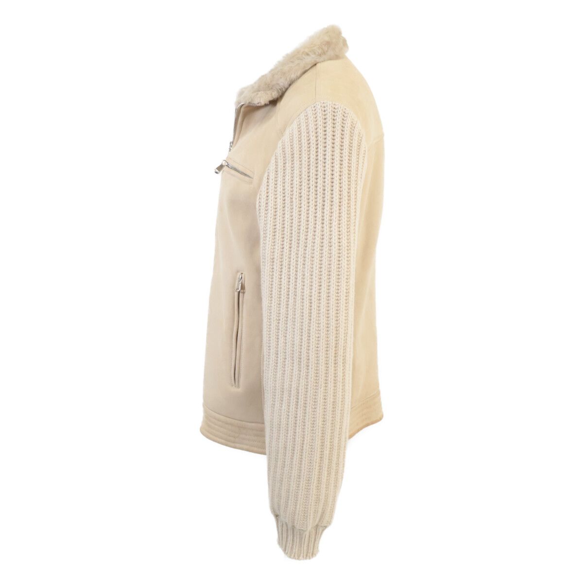 Brunello Cucinelli Arm Cashmere Contrast Double Zip Up Shearling XXS Jacket — view 2