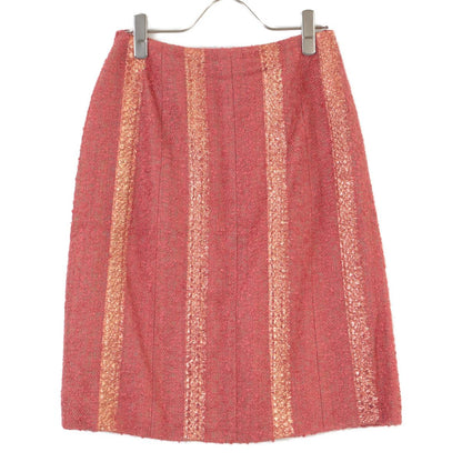 Chanel Striped Silk Blend Sleeveless Top Skirt Tweed 38 — view 5