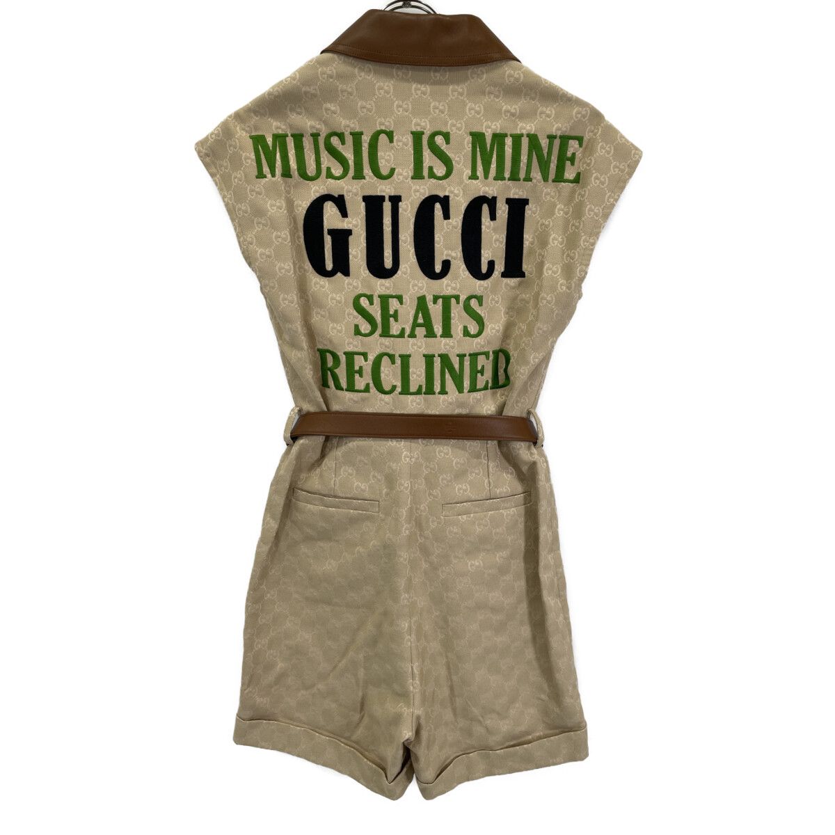 Gucci Beige GG Pattern Cotton All in One with Belt 40 — view 2