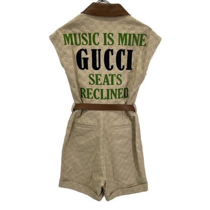 Gucci Beige GG Pattern Cotton All in One with Belt 40 — view 2