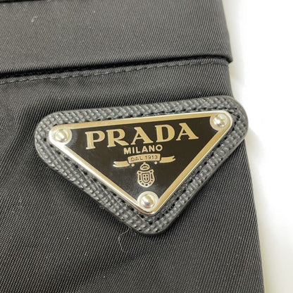 Prada Black Re-Nylon Trim Nylon Sleeve Triangle Logo T-Shirt XS — view 9