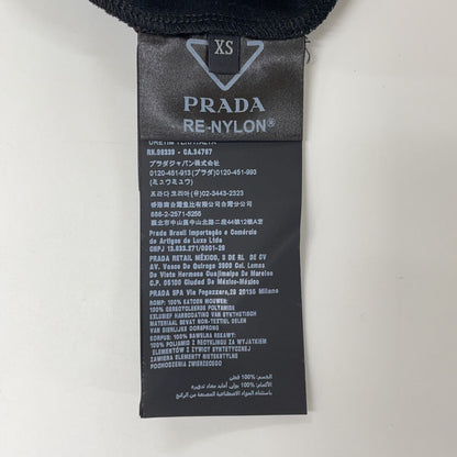 Prada Black Re-Nylon Trim Nylon Sleeve Triangle Logo T-Shirt XS — view 4
