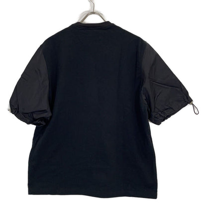 Prada Black Re-Nylon Trim Nylon Sleeve Triangle Logo T-Shirt XS — view 2
