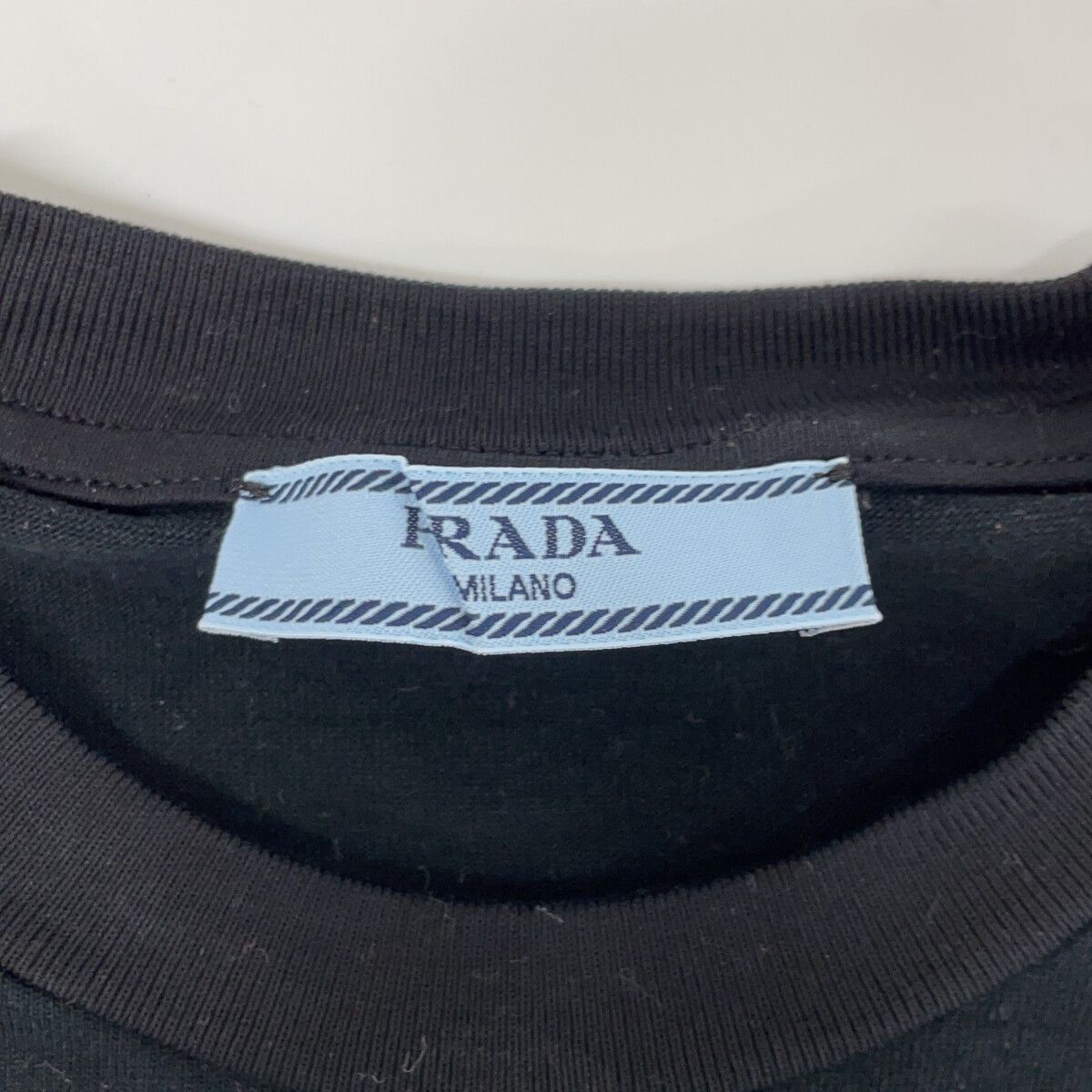 Prada Black Re-Nylon Trim Nylon Sleeve Triangle Logo T-Shirt XS — view 3