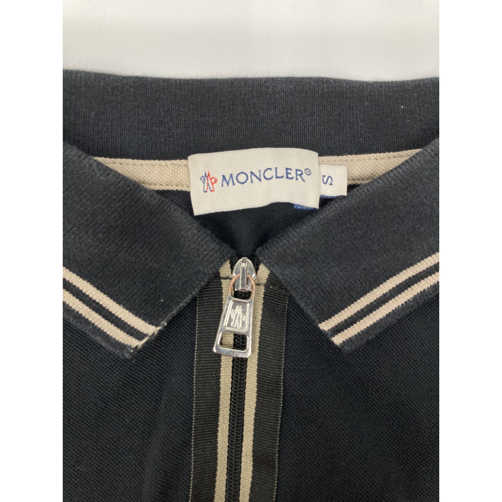 Moncler Black Half Zip Polo — view 6