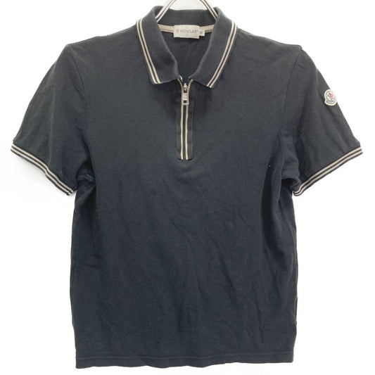 Moncler Black Half Zip Polo