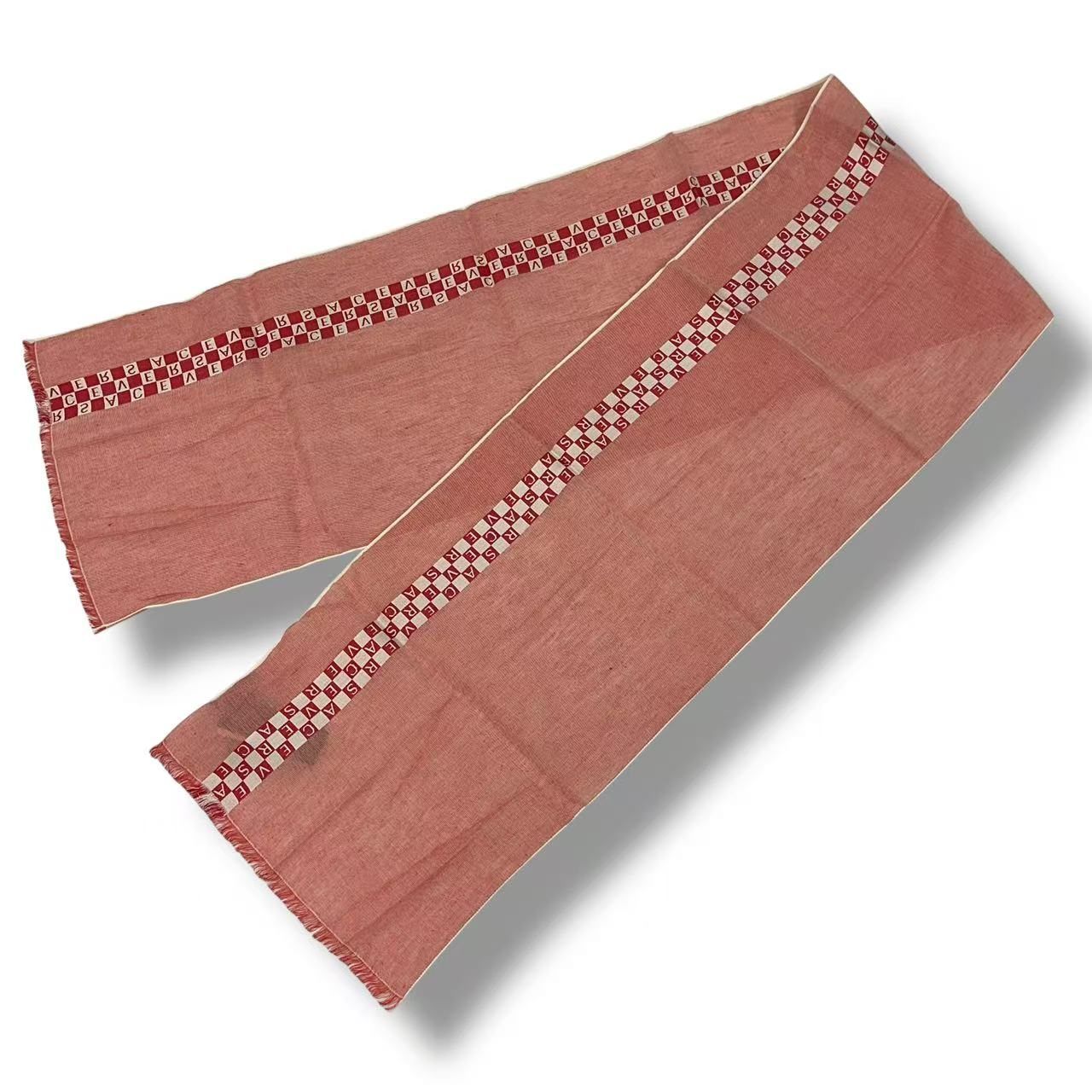 Versace Scarf Shawl Fringe Pink — view 2