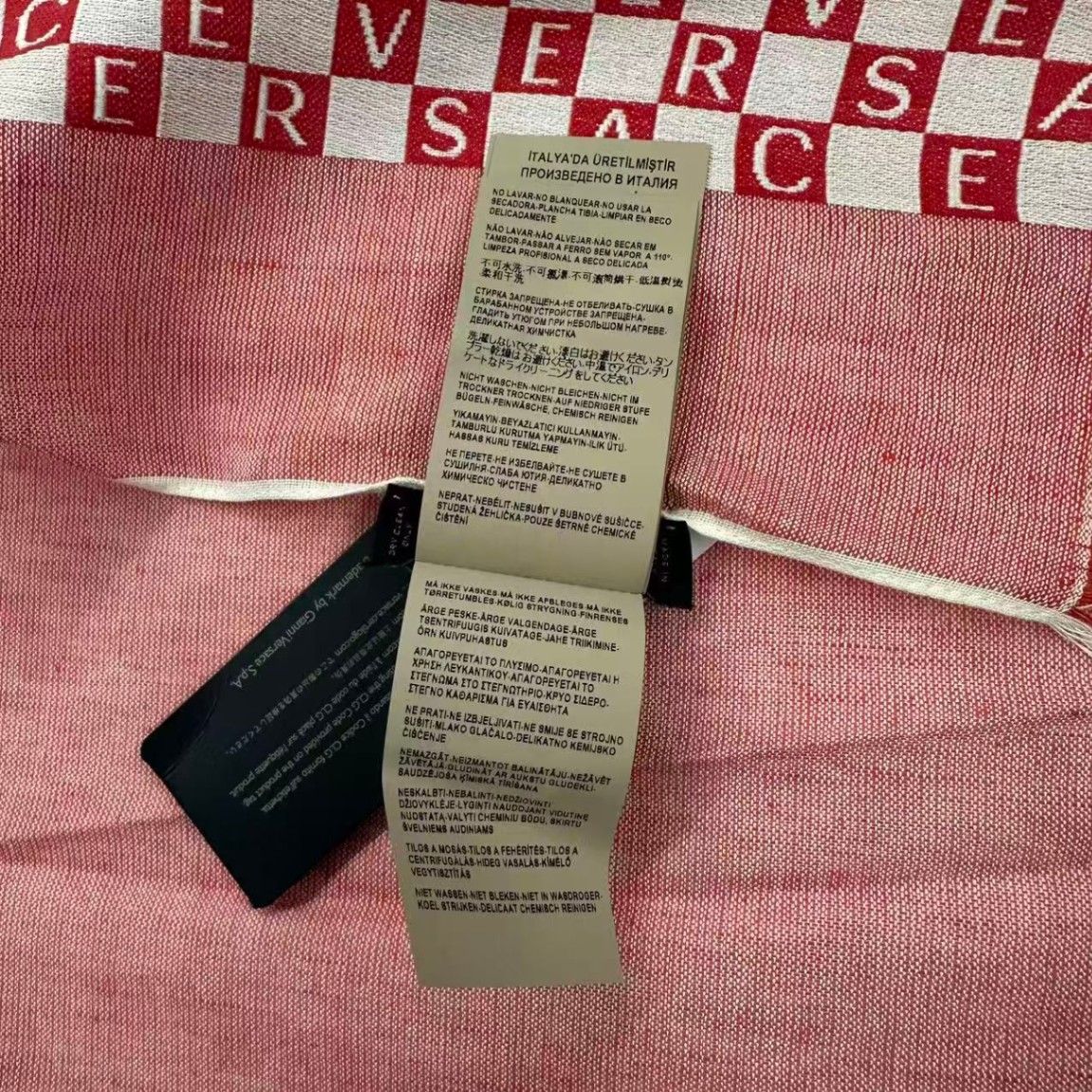 Versace Scarf Shawl Fringe Pink — view 8