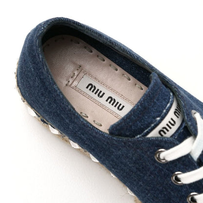 Miu Miu Sneakers 37 Espadrille Bijuu Denim Platform — view 5