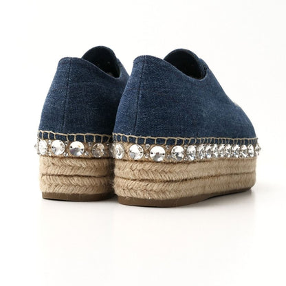 Miu Miu Sneakers 37 Espadrille Bijuu Denim Platform — view 3