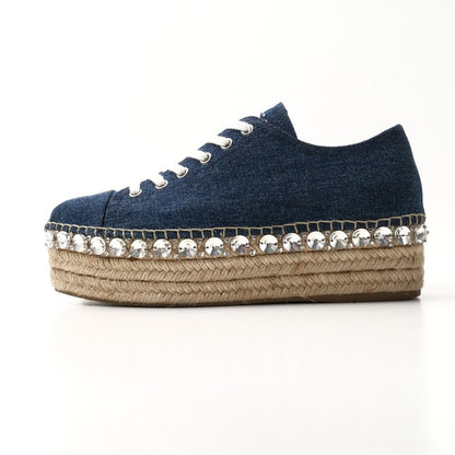 Miu Miu Sneakers 37 Espadrille Bijuu Denim Platform — view 2