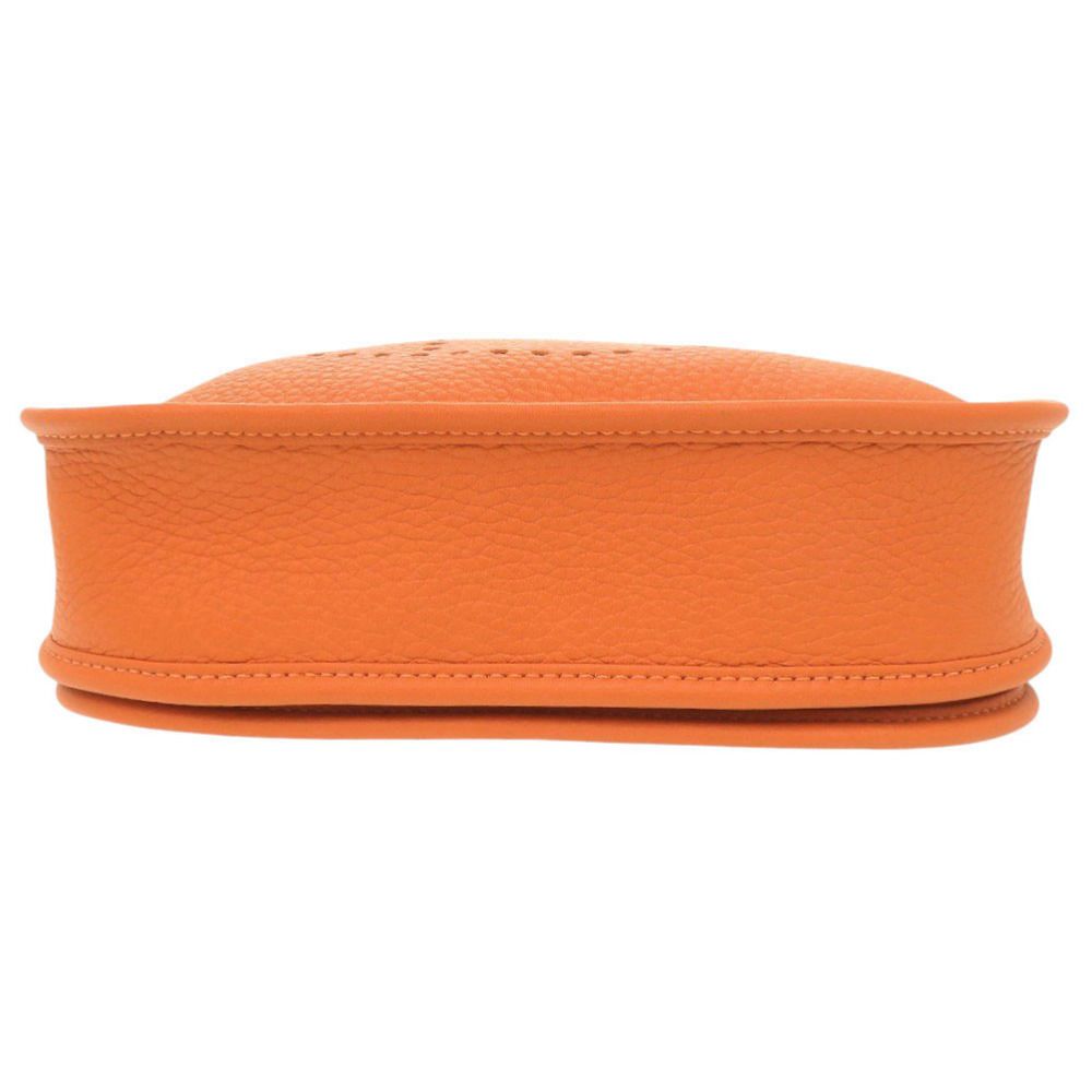 Hermes Evelyne 23 Taurillon Clemence Orange Silver Shoulder — view 4