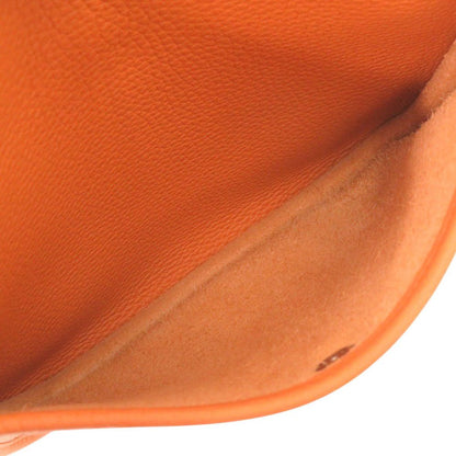 Hermes Evelyne 23 Taurillon Clemence Orange Silver Shoulder — view 8