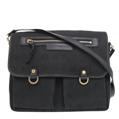 Bvlgari Logo Mania Canvas Black Shoulder