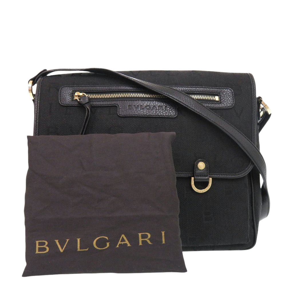 Bvlgari Logo Mania Canvas Black Shoulder — view 2