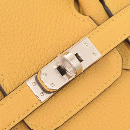Hermes Birkin 25 Togo Paille Silver Handbag Yellow — view 9