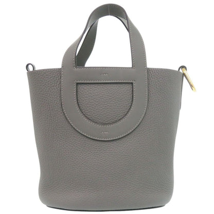 Hermes in the Loop Taurillon Clemence Swift Grime Gold Handbag — view 3