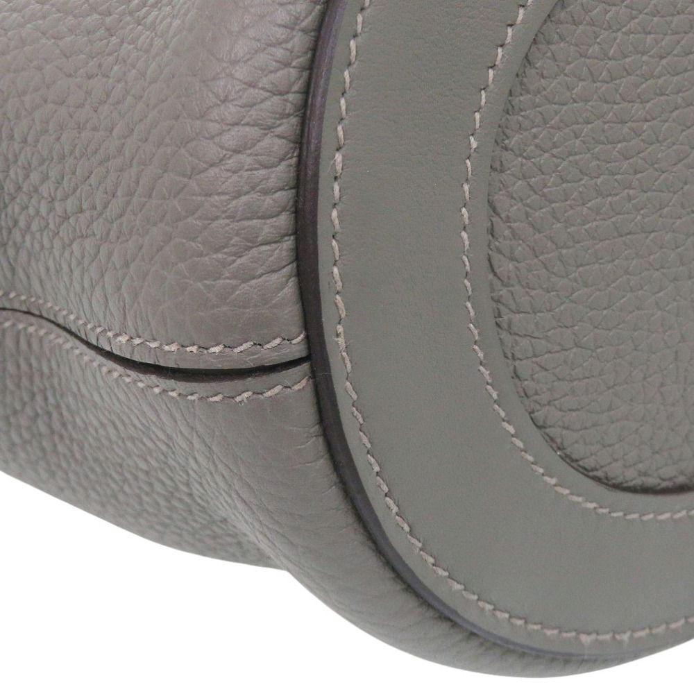 Hermes in the Loop Taurillon Clemence Swift Grime Gold Handbag — view 6