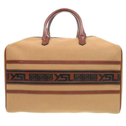 Saint Laurent Yves Vintage Logo Canvas Leather Brown Boston — view 2