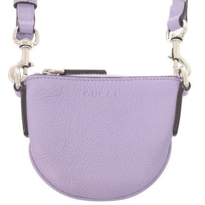 Gucci Logo Leather Purple Micro Mini Shoulder