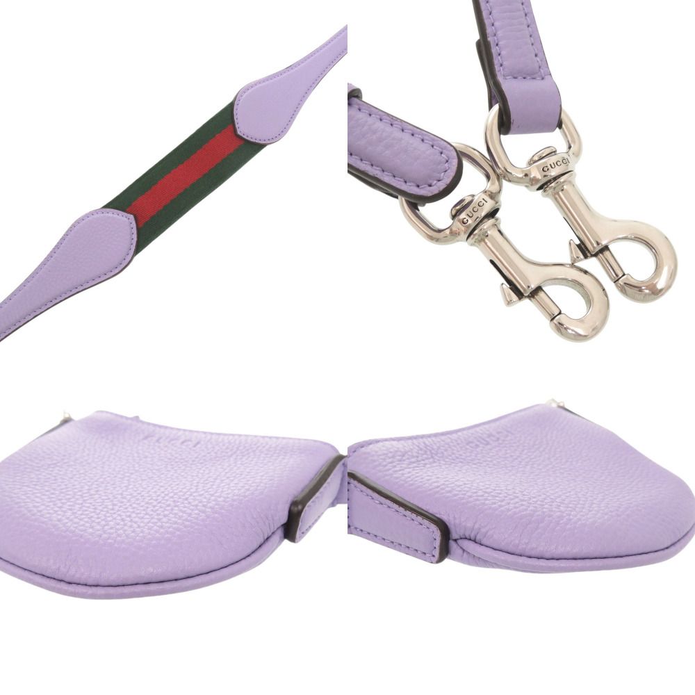 Gucci Logo Leather Purple Micro Mini Shoulder — view 9