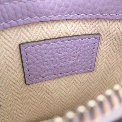Gucci Logo Leather Purple Micro Mini Shoulder — view 6