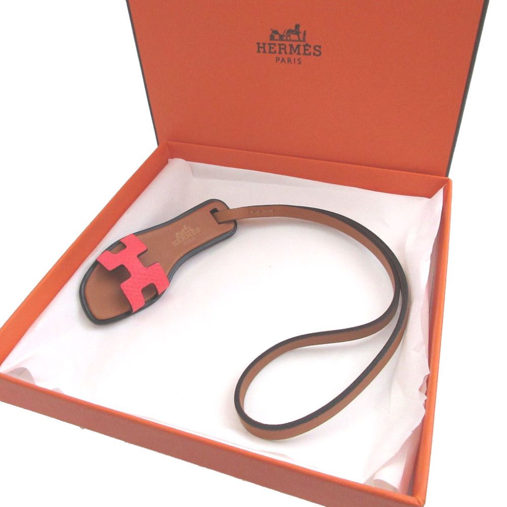 Hermes Orannano Sandals Veau Epsom Battler Vache Hunter Rose Mexico Natural — view 2