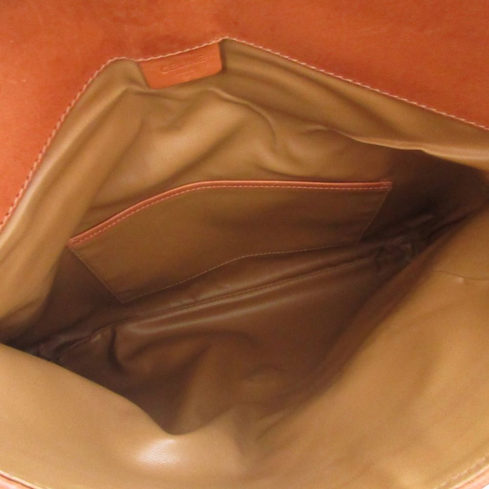 Celine Macadam Leather Beige Brown Clutch — view 6