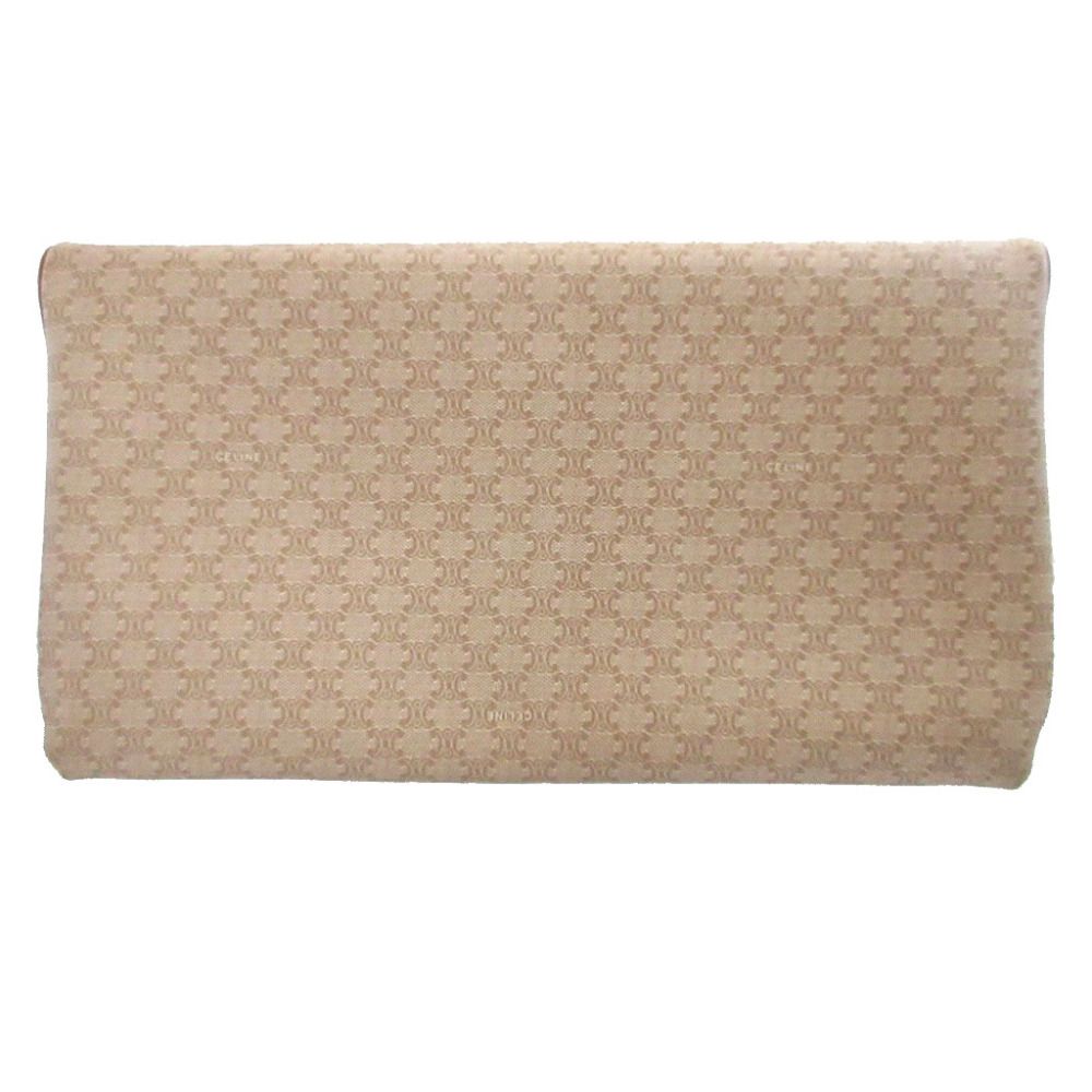 Celine Macadam Leather Beige Brown Clutch — view 2