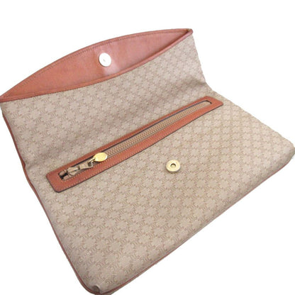 Celine Macadam Leather Beige Brown Clutch — view 3