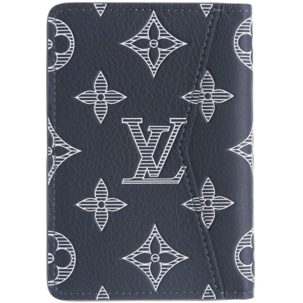 Louis Vuitton Organizer de Poche Monogram Shadow IC Blue Marine Card Case — view 3