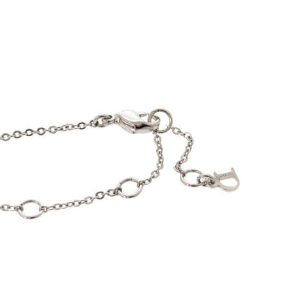 Dior Teddy Bear Crown Metal Silver Necklace — view 4