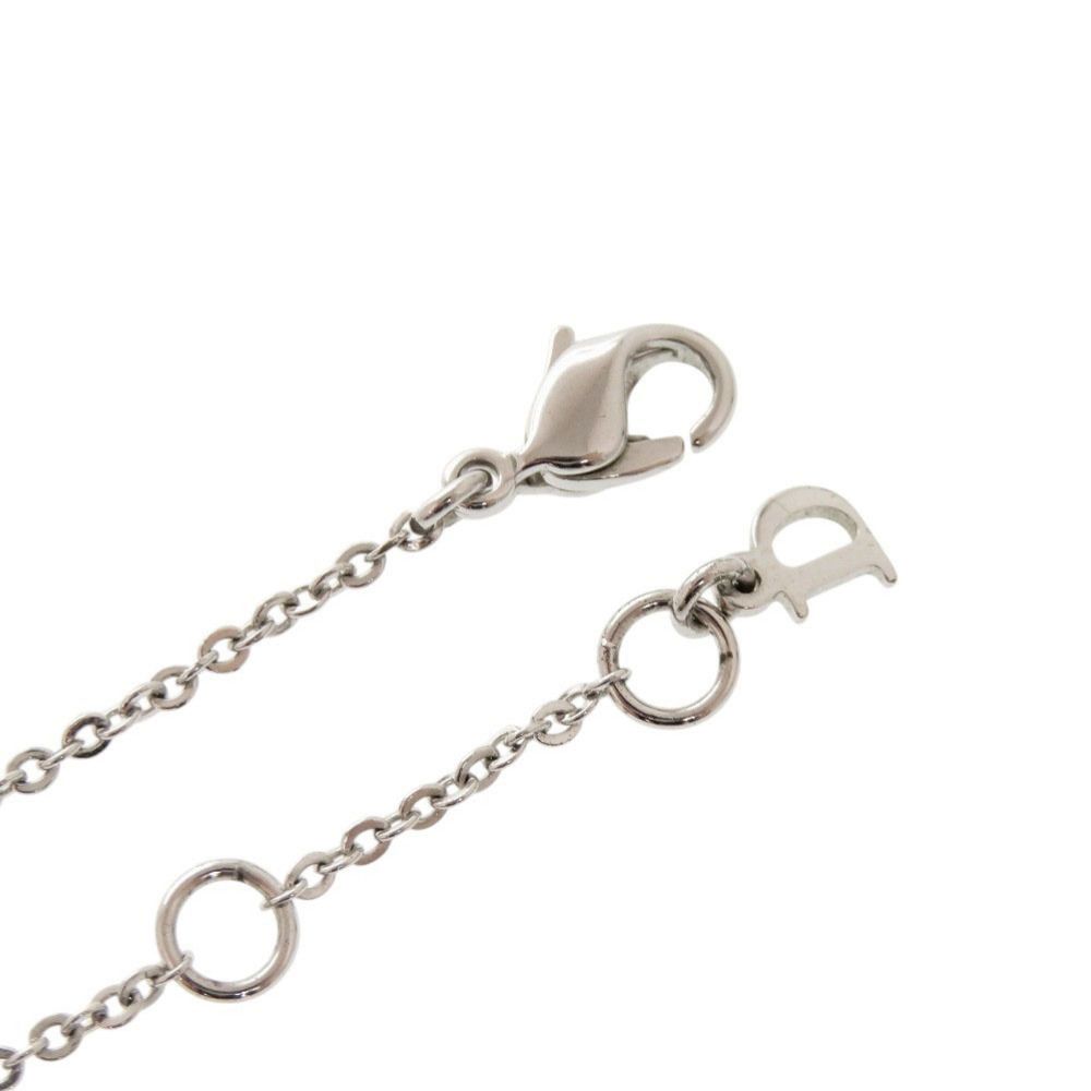 Dior Teddy Bear Crown Metal Silver Necklace — view 5