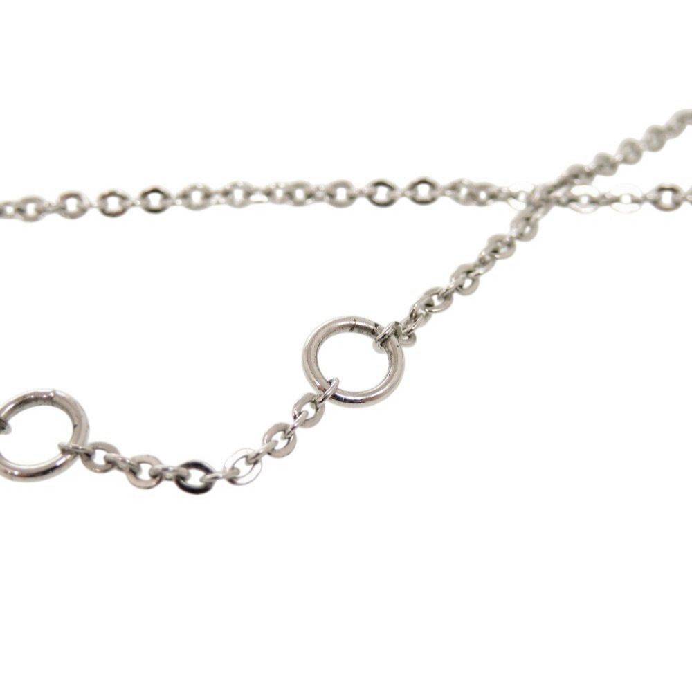 Dior Teddy Bear Crown Metal Silver Necklace — view 7