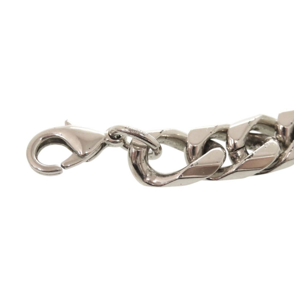 Dior Chain Link Brass Rhinestone Silver Necklace — view 9