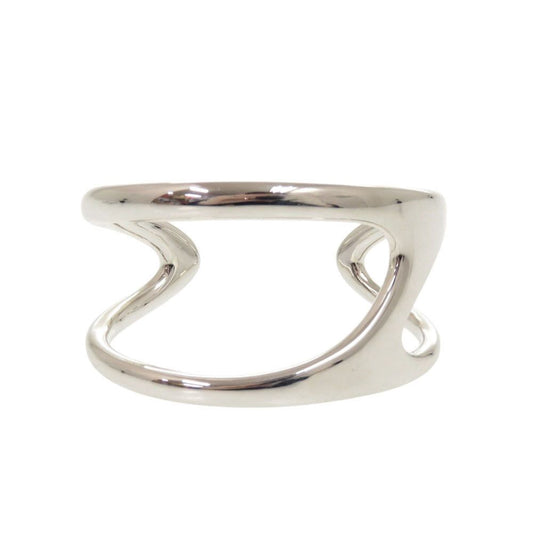 Hermes Chaine D'ancre Punk 14 925 Sterling Silver Bangle Bracelet