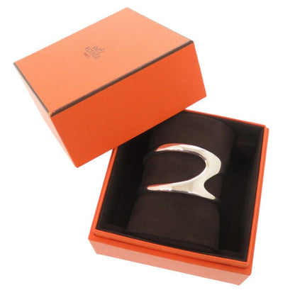 Hermes Chaine D'ancre Punk 14 925 Sterling Silver Bangle Bracelet — view 2