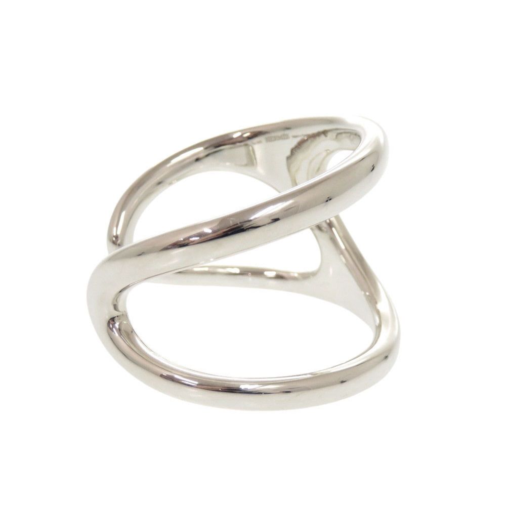 Hermes Chaine D'ancre Punk 14 925 Sterling Silver Bangle Bracelet — view 5