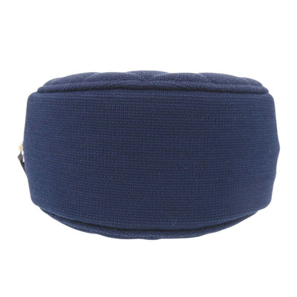 Chanel CC Logo Quilted Round Cotton Gold Blue Chain Shoulder — view 3