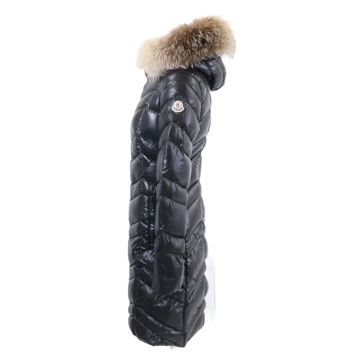 Moncler Fulmar Long Down Jacket with Fur 00 — view 3