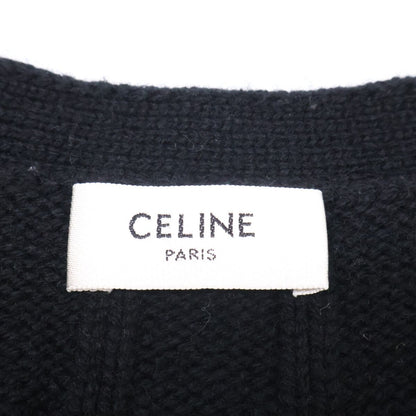 Celine Triomphe Embroidery Cashmere Knit Cardigan — view 3