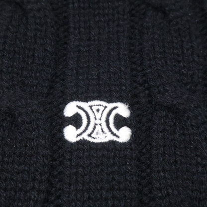 Celine Triomphe Embroidery Cashmere Knit Cardigan — view 4