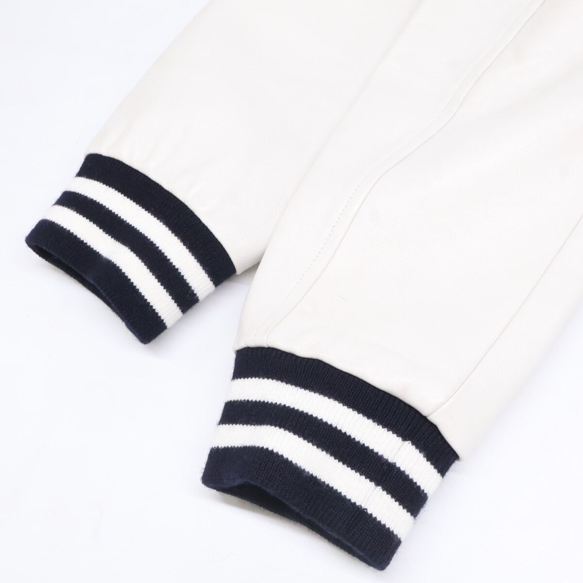 Celine Arm Lambskin Contrast Teddy Varsity Jacket 38 — view 8