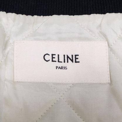 Celine Arm Lambskin Contrast Teddy Varsity Jacket 38 — view 5