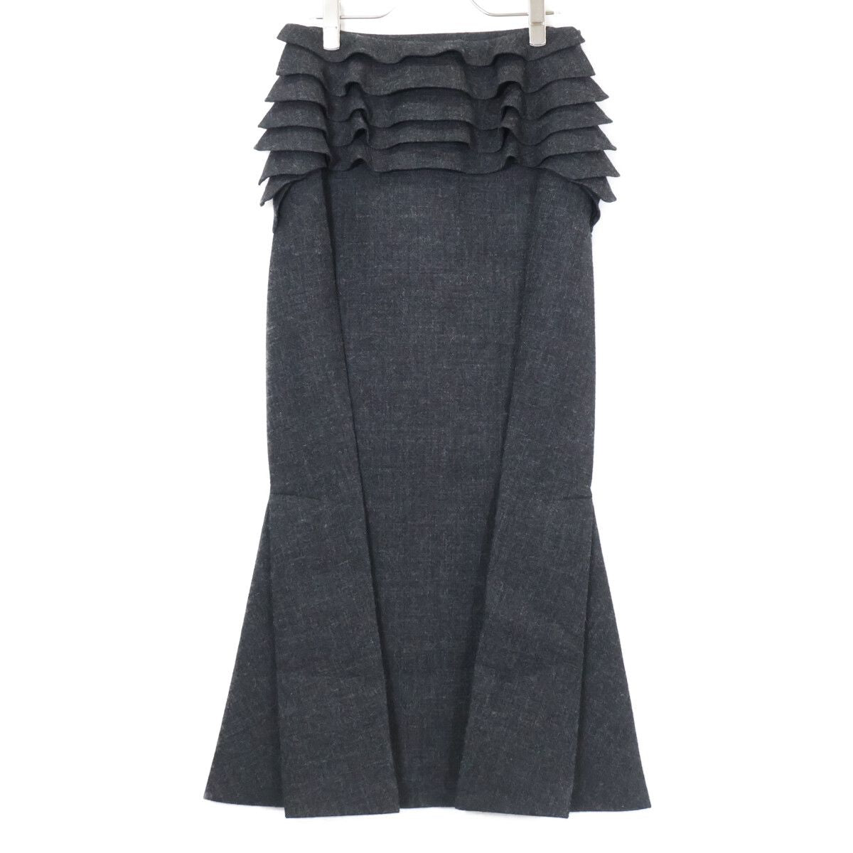 Prada Flannel Frill Long 38 Skirt — view 2