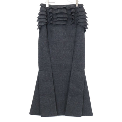 Prada Flannel Frill Long 38 Skirt — view 2