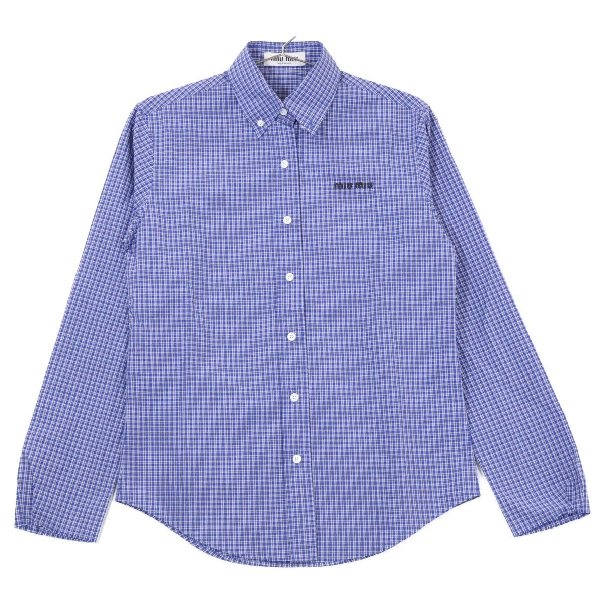Miu Miu Check Long Sleeve Shirt 36