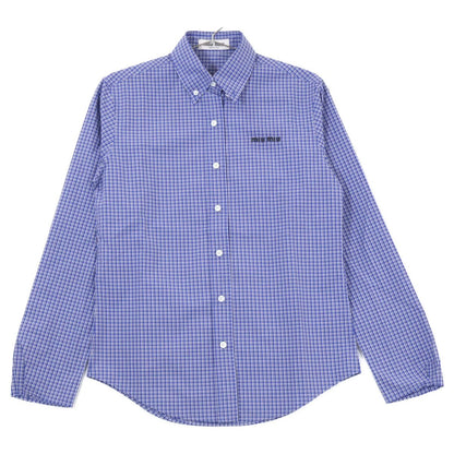 Miu Miu Check Long Sleeve Shirt 36