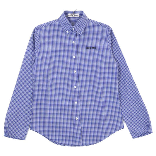 Miu Miu Check Long Sleeve Shirt 36